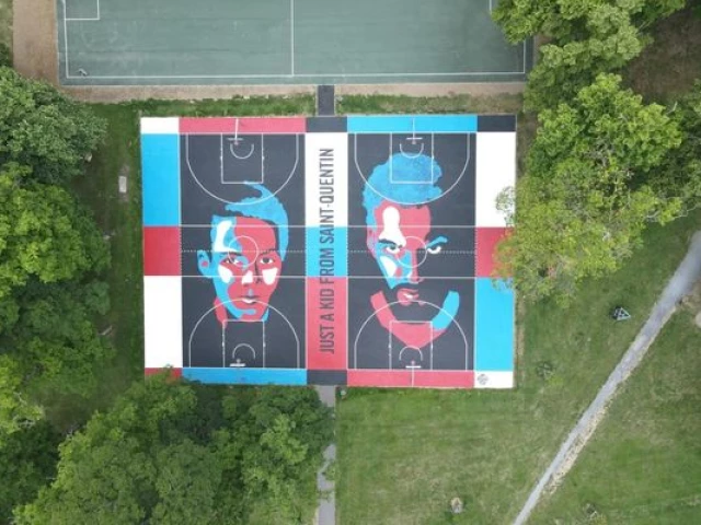 Profile of the basketball court Playground Rudy Gobert, Saint-Quentin, France