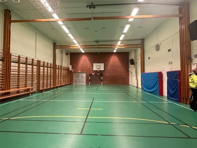 Profile of the basketball court Vallbergaskolans gymnastiksal, Vallberga, Sweden