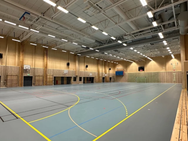 Profile of the basketball court Glänningehallen, Laholm, Sweden