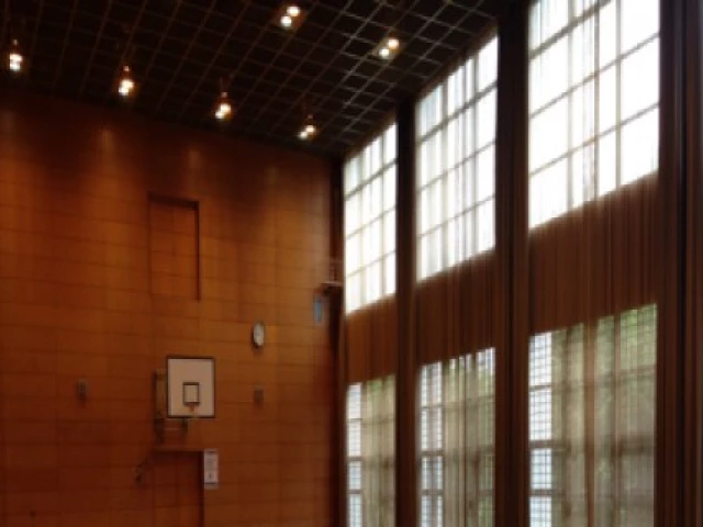 Profile of the basketball court Shinjuku Sports Center, Tokyo, Japan
