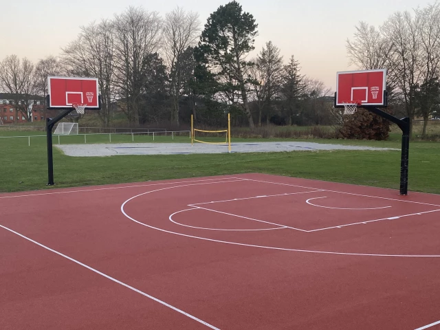 Profile of the basketball court Nørrevangsparken, Randers, Denmark