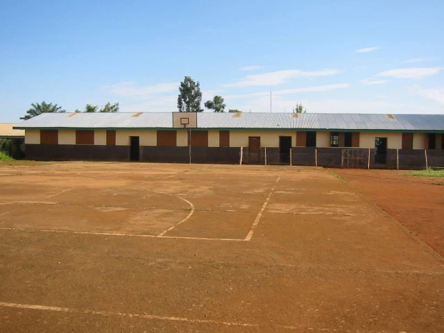 A basketball court in Bamenda, Cameroon.
