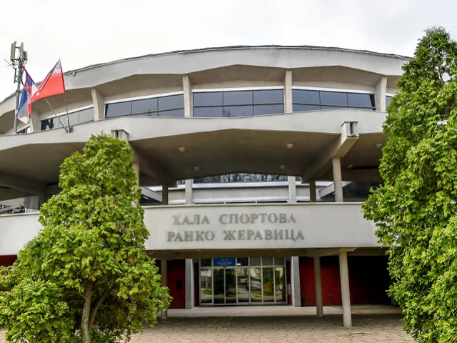 Profile of the basketball court Ranko Zeravica Sports Hall, Beograd, Serbia