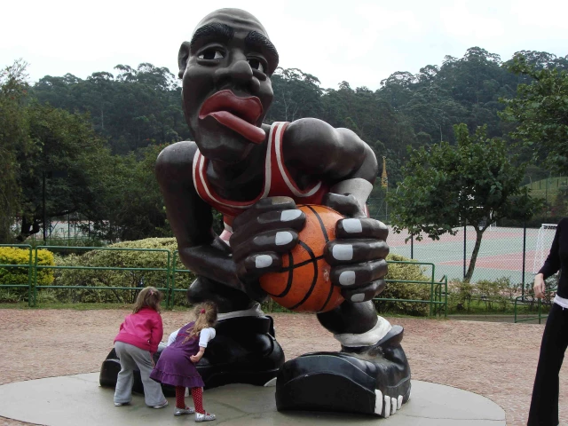 Profile of the basketball court SESC Itaquera, Sao Paulo, Brazil