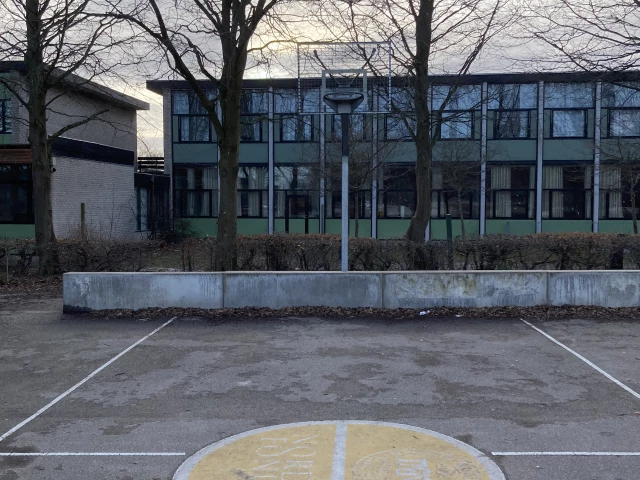 Profile of the basketball court Ved Brøndbyvester skole, Brøndby, Denmark