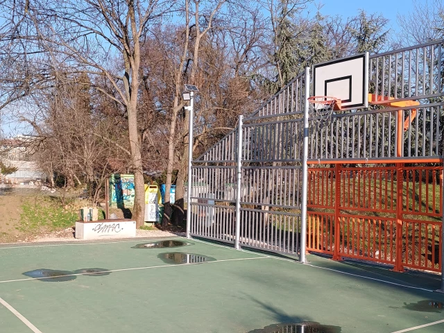 Profile of the basketball court Knyazheska Gradina, Sofia, Bulgaria