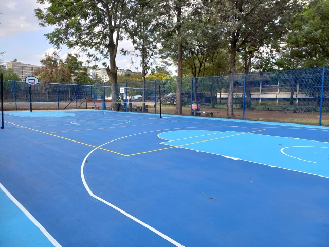 Profile of the basketball court Eastleigh High School, Nairobi, Kenya
