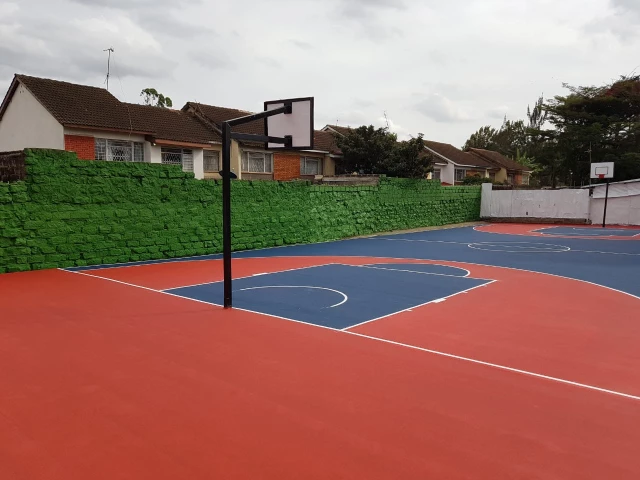 Profile of the basketball court Langata Down Court, Nairobi, Kenya