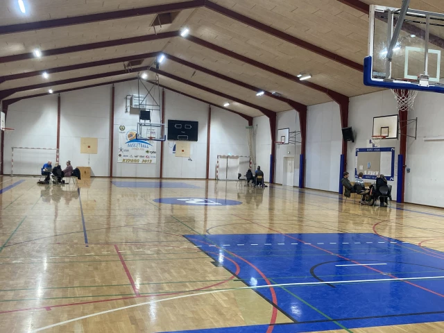 Profile of the basketball court EVN gym, Nyborg, Denmark