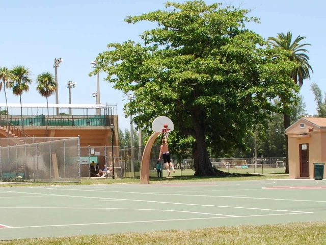 Profile of the basketball court Flamingo Park, Miami Beach, FL, United States