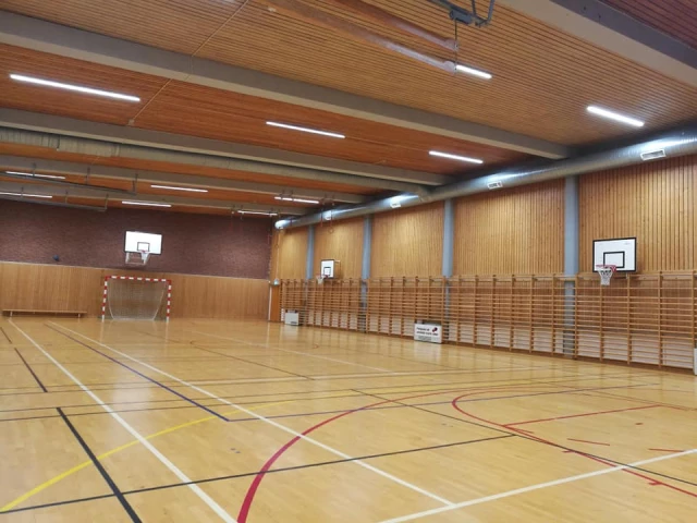 Profile of the basketball court Sjuntorps idrotts- & simhall, Sjuntorp, Sweden