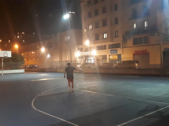 Profile of the basketball court Zurriola, San Sebastian, Spain