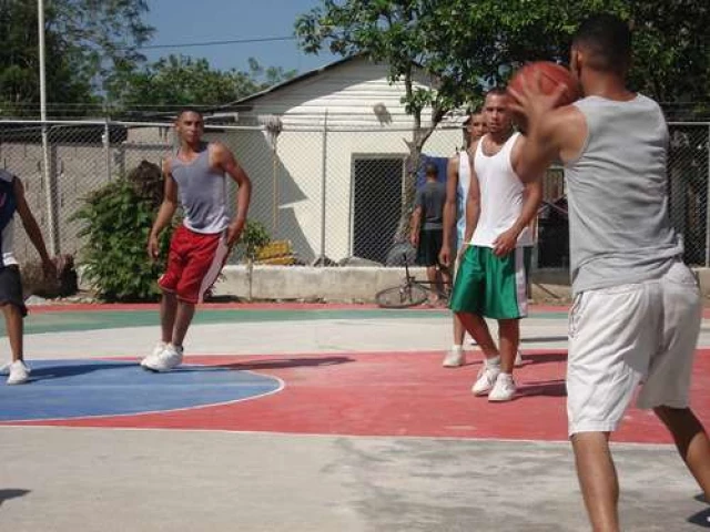 Profile of the basketball court Cancha Joba Arriba, Joba Arriba, Dominican Republic