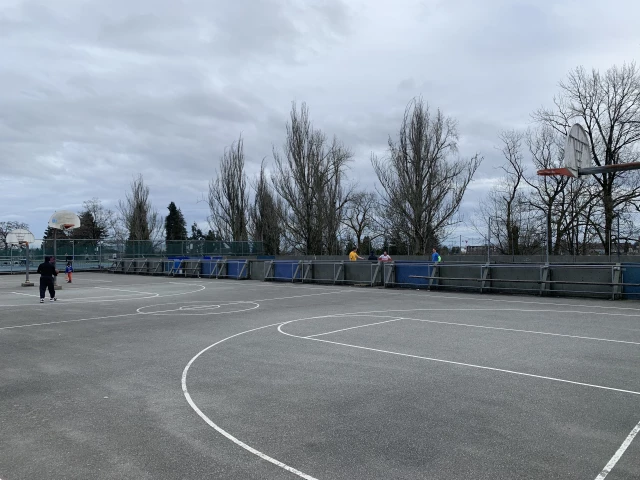Profile of the basketball court Queen E, Vancouver, Canada