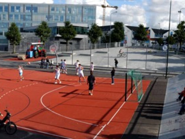 Profile of the basketball court Kjelvene, Stavanger, Norway