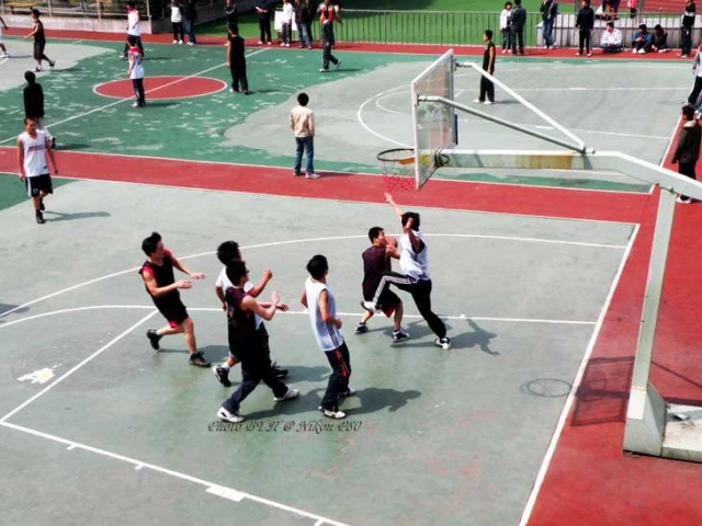 College basketball in Zhenjiang, China.