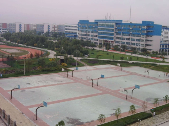 The basketball courts at UESTC in Chengdu, China.