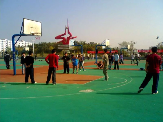 Basketball courts at Wuhan University.