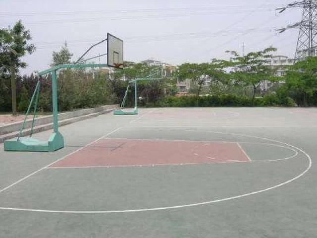 Basketball courts in Dalian, China.