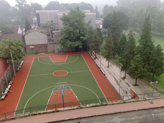 Beatiful basketball court at the CAF in Beijing, China.