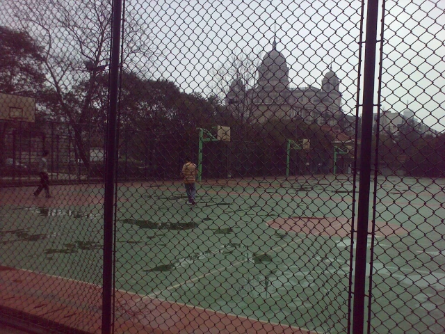 The basketball courts at USTC in Hefei, China.