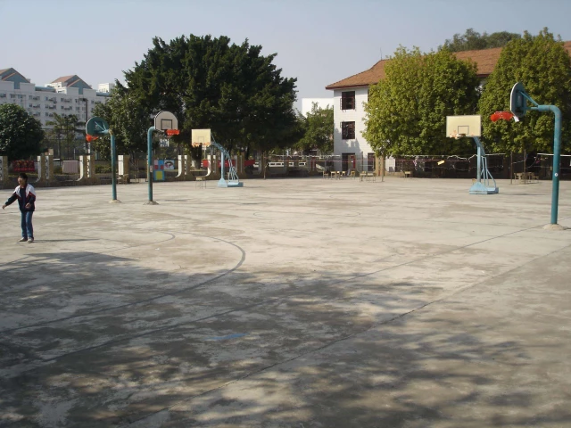 The basketball courts at Nanning University.