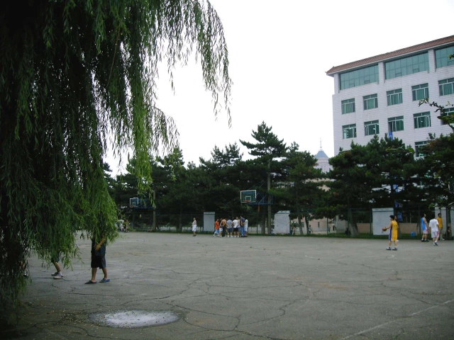 Basketball courts in Changchun, China.