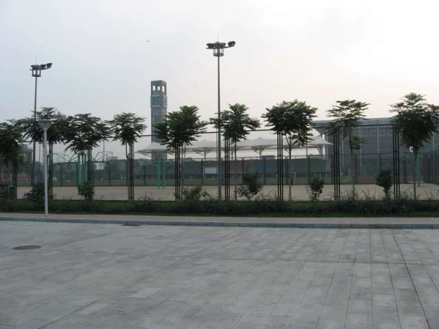 Basketball courts in Beijing, China.