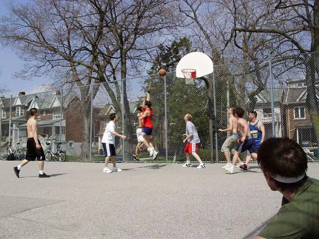 Profile of the basketball court Roxton, Toronto, Canada
