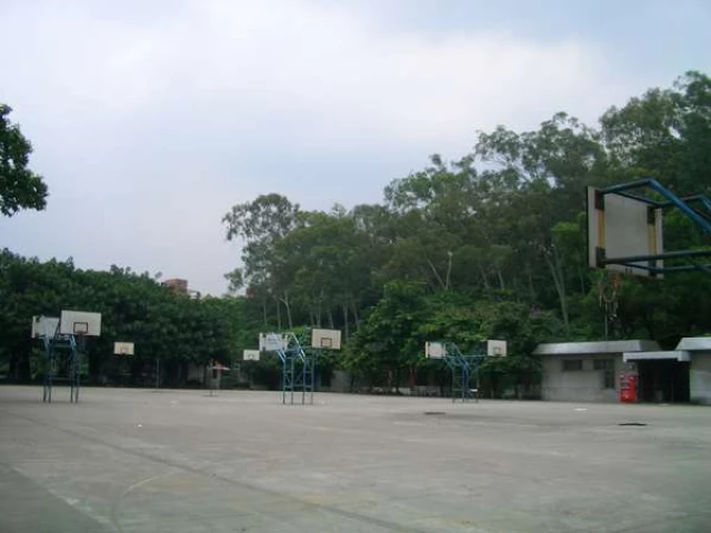 The basketball courts at Guangzhou City Vocational College.