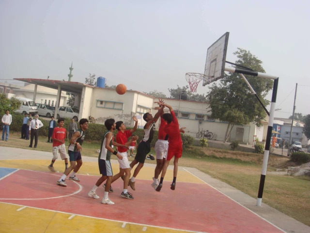 A basketball match in Lyallpur, Pakistan.