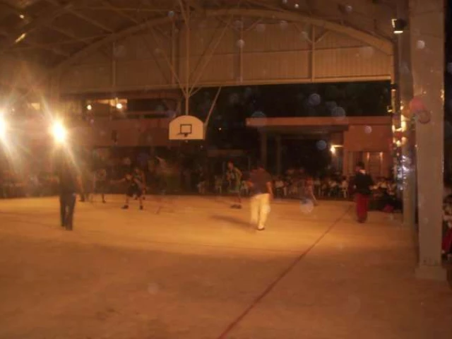 The basketball court at St. Joseph High School in Bangladesh.