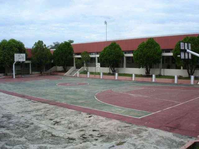 A baketball court in Lhoksumawe, Indonesia.