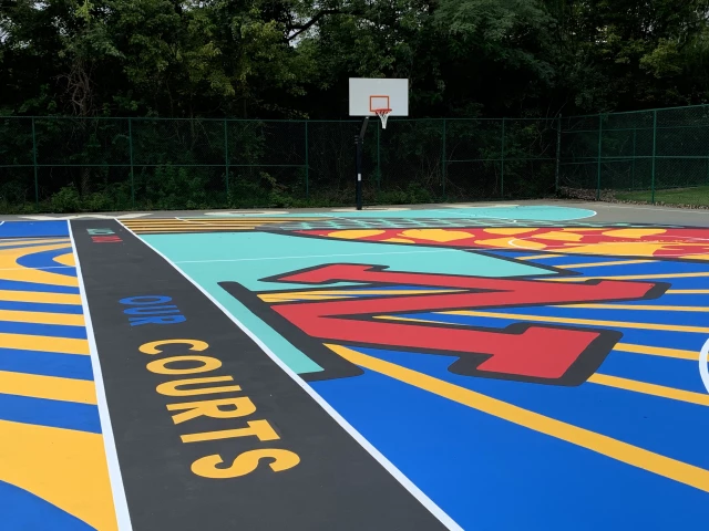 Profile of the basketball court Waterworks Park, Norwood, OH, United States