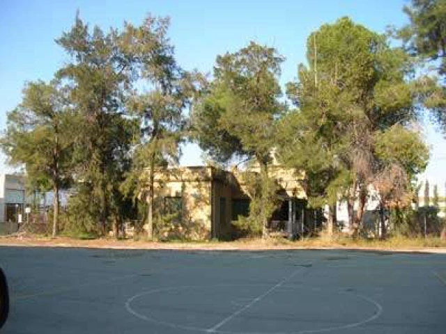 The basketball court at  Melkonian Institute, Cyprus.