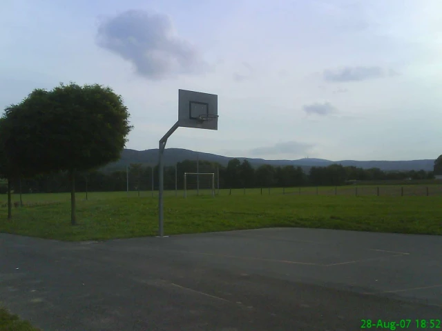 A basketball court in Wehrheim, Germany.