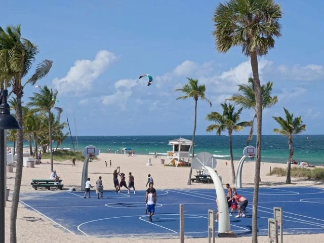Basketball Court at South Beach Park recreational area