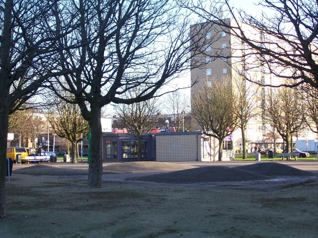 Profile of the basketball court Foreestweg Court, Delft, Netherlands