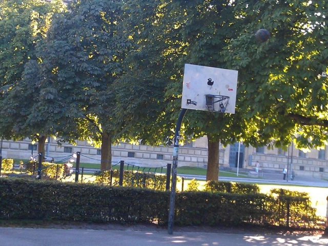 Profile of the basketball court Pinakothek, Munich, Germany