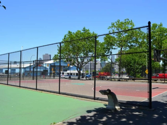 Profile of the basketball court Van Vorhees Park, Brooklyn, NY, United States