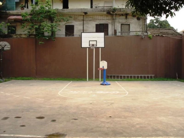 Profile of the basketball court American Club (half court), Hanoi, Vietnam
