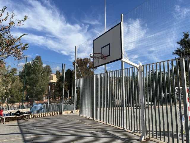 Profile of the basketball court Parque del Cementerio, Malaga, Spain