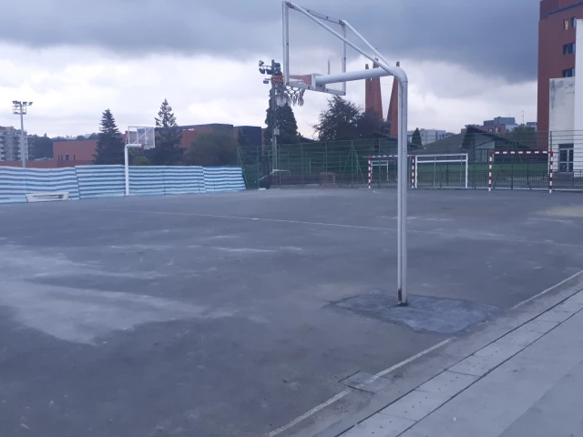 Profile of the basketball court Mundaiz, San Sebastian, Spain
