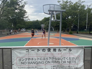 Photo of the basketball court “Yoyogi Park” in Tokyo, Japan