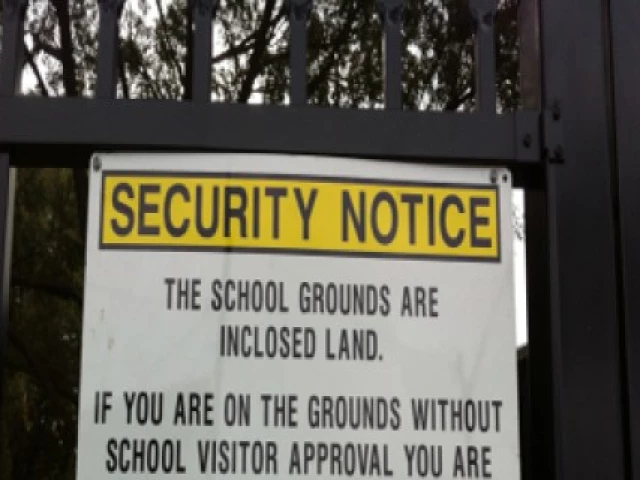 A school with limited access