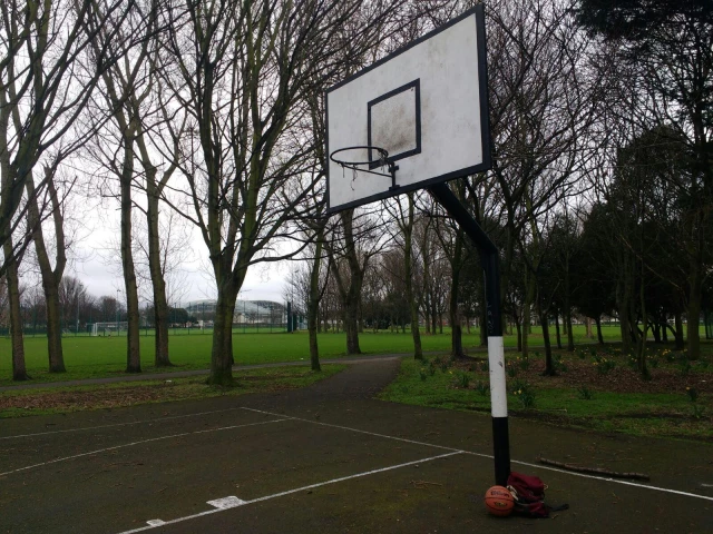 Profile of the basketball court Ringsend Park, Dublin, Ireland