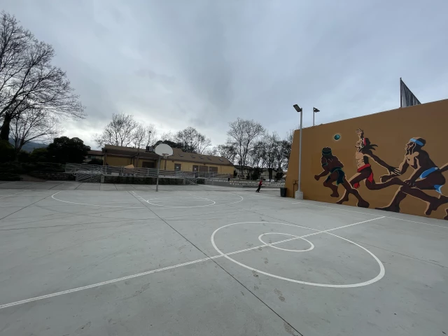 Profile of the basketball court San Ysidro Park, Gilroy, CA, United States