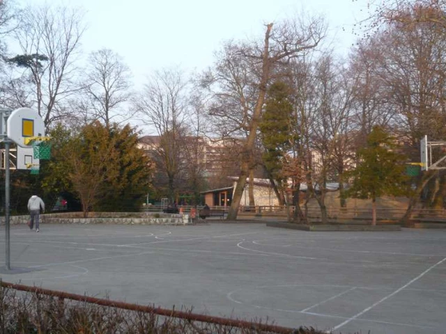 Profile of the basketball court Rue de Lyon, Geneva, Switzerland