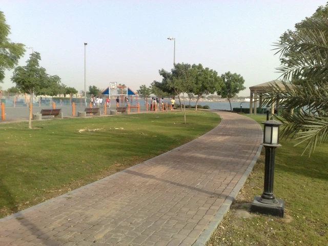 Profile of the basketball court Al Khaleej Park, Abu Dhabi, United Arab Emirates